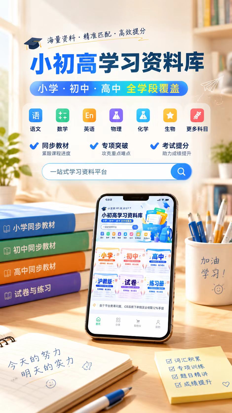 小初高学习资料库小程序店铺